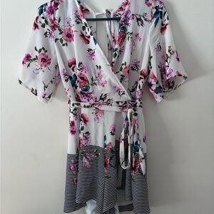 Floral Wrap Romper
